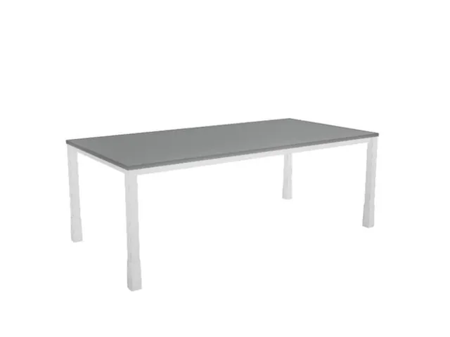 In hoogte verstelbaar bureau,HxBxD 720-840x2000x1000mm,MS-donkergrijs