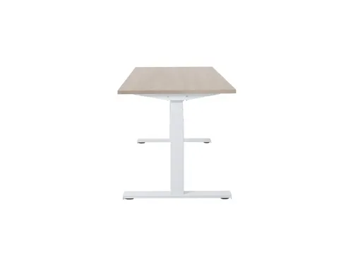 Dextro Plus Zit-sta Bureau Elektrisch 180x80 Lindberg Eiken 25mm Wit