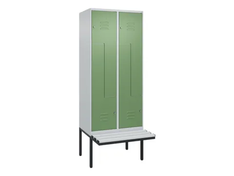 Z-garderobekast,HxBxD 2120x800x815mm,4vak,vak B 400mm,cil.-slot