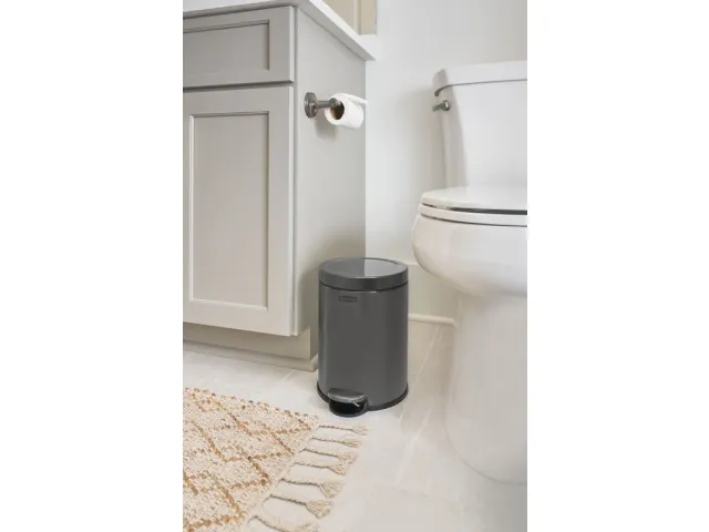 Ronde Step-On Pedaalemmer 6 liter Metallic grafiet