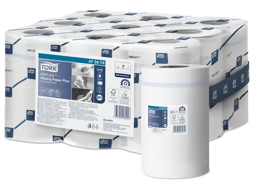 Poetsrol Tork 473474 Reflex M3 Centerfeed Mini Plus 2-laags 9 rollen