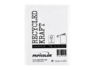 Correspondentiekaart Papicolor dubbel 105x148mm kraft wit pak à 6 st - 3