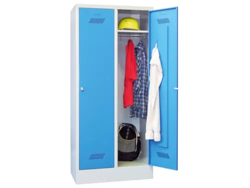 locker,HxBxD 1850x800x500mm,2vak,vak B 400mm,RAL7035,front RAL3000