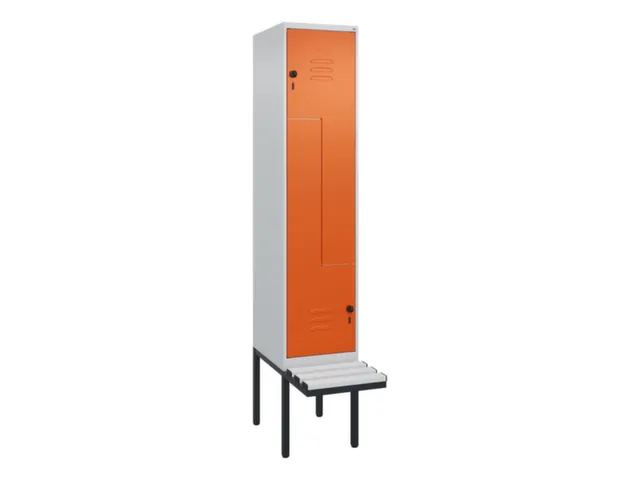 Z-garderobekast,HxBxD 2120x400x815mm,2vak,vak B 400mm,draaigrendel