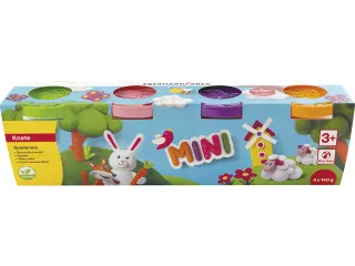 Kinderklei Eberhard Faber in beker,140gr oranje, roze, groen, paars - 1