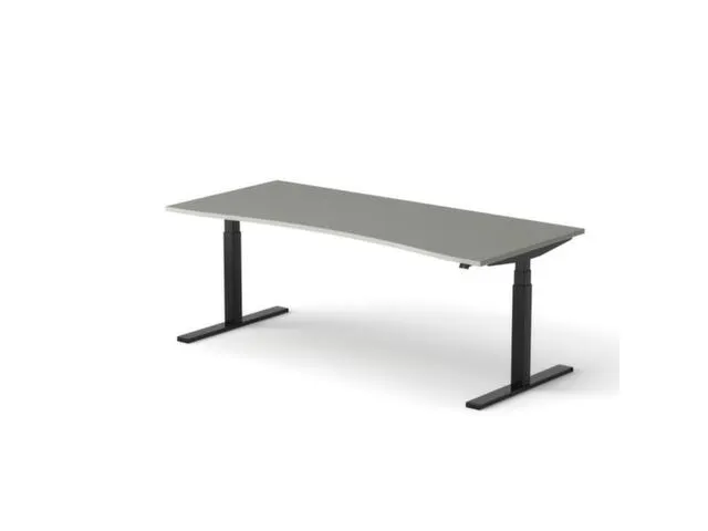 Elektrisch ihv bureau HxBxD 640-1300x2000x900/800mm blad grijs