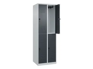 dubbeldekse locker,HxBxD 1850x600x500mm,2x2vak.,vak B 300mm - 2