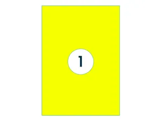 Etiket 210x297mm Fluor Geel 100 Vel - 3