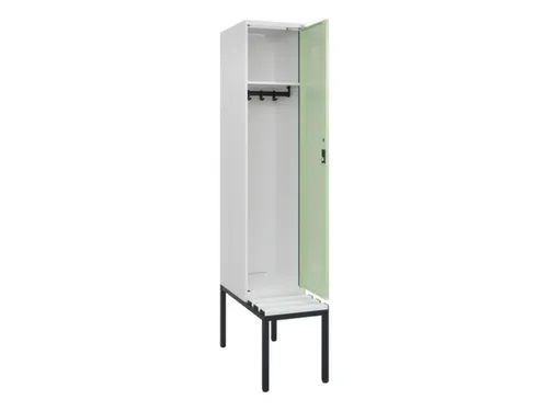 locker met bank,HxBxD 2120x400x815mm,1vak,vak B 400mm,cilinderslot