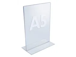 Folderstandaard A5 Staand Acryl T-Voet