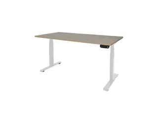 Dextro Plus Zit-sta Bureau Elektrisch 160x80 Robson Eiken 25mm Wit - 1