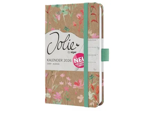 Weekagenda Pure A6 2026 (NL/FR/EN/DU) Green Floral Serenity Hardcover