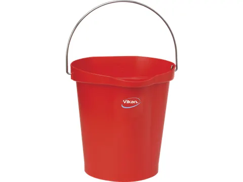 Hygiene 5686-4 emmer 12 liter rood, maatverdeling en schenktuit