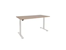 Elektrisch verstelbaar bureau 160x80cm Frame Wit Blad Havanna Kers