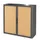 Roldeurkast HxBxD 1040x1100x415mm 2 Oh Romp Antraciet Front Beuken