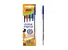 Balpen Bic Cristal medium assorti blister à 5 stuks