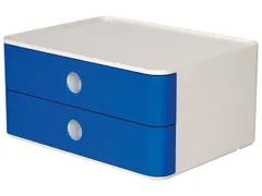 Smart-box Han Allison met 2 lades royal blauw, stapelbaar