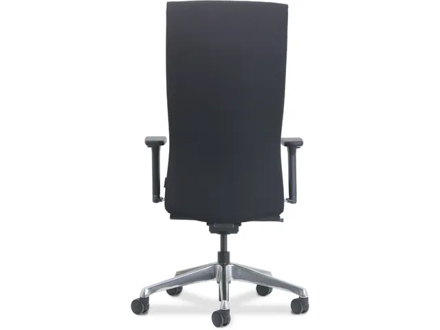 Manager Bureaustoel Vienna Stof Zwart Aluminium voetkruis