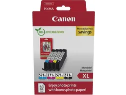 photo value pack CLI-571XL, 375 - 895 foto's, 0332C006, 4 kleuren
