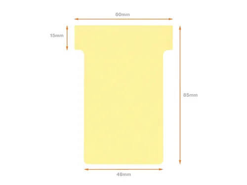 Planbord T-kaart Nobo nr 2 48mm geel