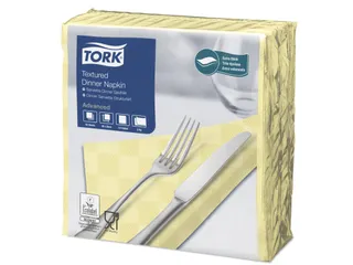 Tork 478787 Textured Dinnerservet Advanced Champagne 38x39cm - 1