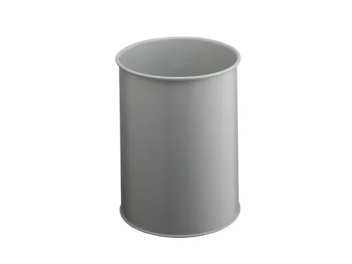 Prullenbak Metaal Rond 15 Liter Grijs