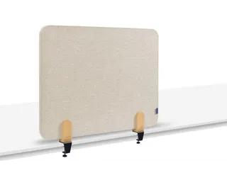 Elements Bureauscherm akoestisch 60x80cm Beige klemmen - 2
