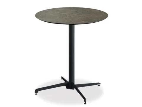 outdoortafel,HxØ 740x700mm,rond,X-onderstel zwart