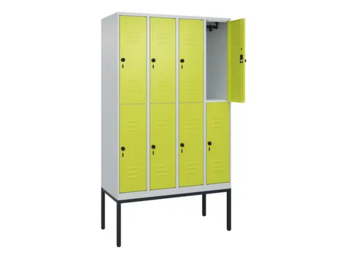 dubbeldekse locker,HxBxD 2120x1200x500mm,4x2vak.,vak B 300mm