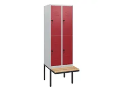 Dubbeldekse dekenkist,HxBxD 1950x600x815mm,2x2vak.,vak B 300mm