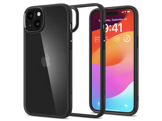 Spigen Ultra Hybrid iPhone 15 hoesje zwart
