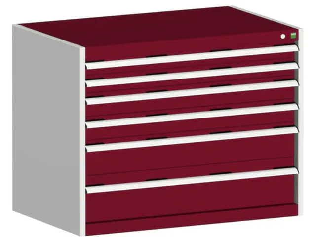 ladekast HxBxD 800x1050x750mm 6laden RAL7035 front RAL3004