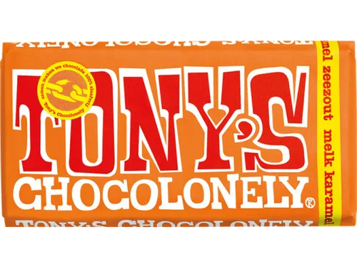Chocolade Tony's Chocolonely reep 180gr melk karamel zeezout