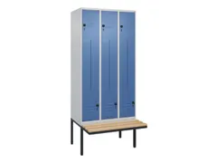 Z-garderobekast,HxBxD 2120x900x815mm,6vak,vak B 300mm,draaigrendel