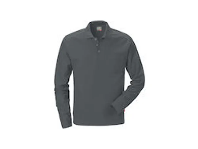 Poloshirt 7379 PM Donkergrijs Lange Mouwen Maat M