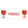 Waarschuwingsetiket fragile 150mmx60mm 500 stuks