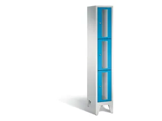 lockerkast 1850x320x500mm 1x3 vakken Cilinderslot Poten, RAL5012 - 2
