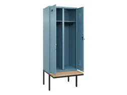 locker met bank,voor scheiding van kleding,HxBxD 2120x800x815mm,2vak