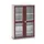 vitrinekast 2000x1300x550mm 4xStalen bodem romp RAL7035 front RAL3004