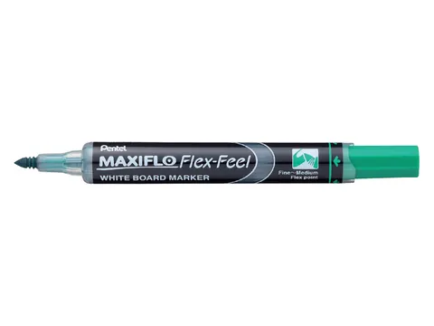 Viltstift Pentel MWL5SBF Maxiflo whiteboard groen 1-5mm