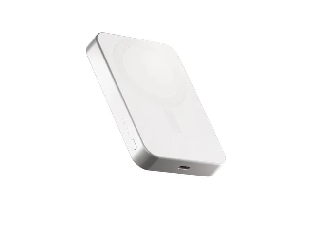 Slim Aluminium Powerbank Qi2 10.000 mAh Wit