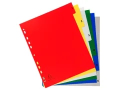 Tabbladen A4 Assorti PP 0.12mm 6-delig 1-6 Bedrukt 11-Gaats