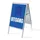 Stoepbord A1 complete set met print "UITGANG" Blauw