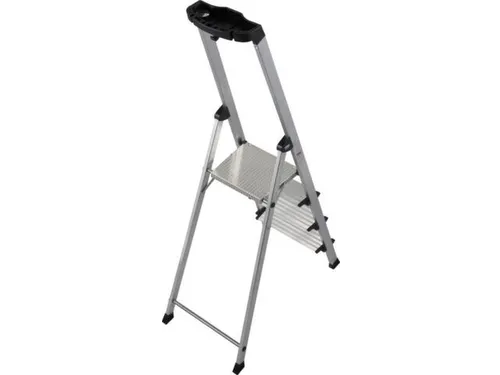 trapladder,eenzijdig,4trede(n),balk L 1,8m,aluminium