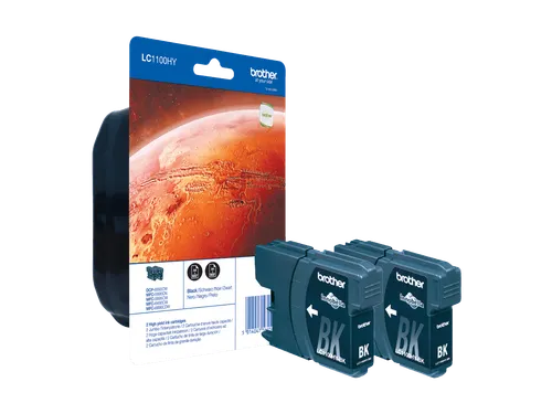 Brother LC-1100HYBKBP2 zwarte inktcartridge met hoge capaciteit 2x