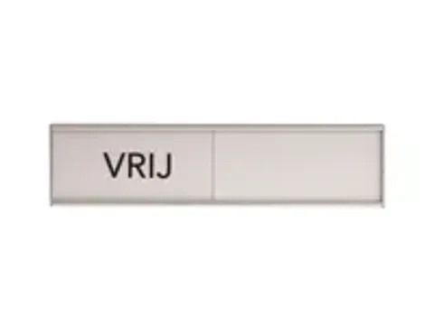 OUTLET Design Schuifbord Aluminium Vrij Bezet Wit 100x25mm