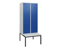 locker met bank,HxBxD 1950x800x815mm,2vak,vak B 400mm,cil.-slot