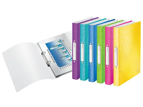 Ringband Leitz WOW A4 2-rings O-mech 25mm PP roze