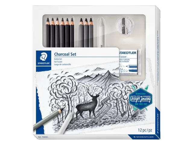 Houtskoolpotloodset Staedtler Design Journey 12-delig