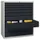 ladekast 1200x1023x600mm 9laden RAL7035 front RAL7016